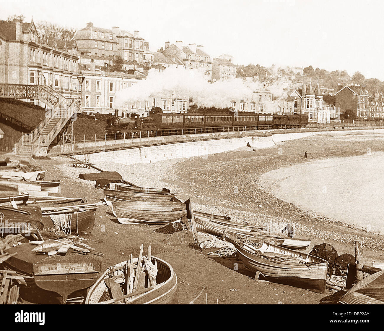 Dawlish Treno a Vapore periodo Vittoriano Foto Stock