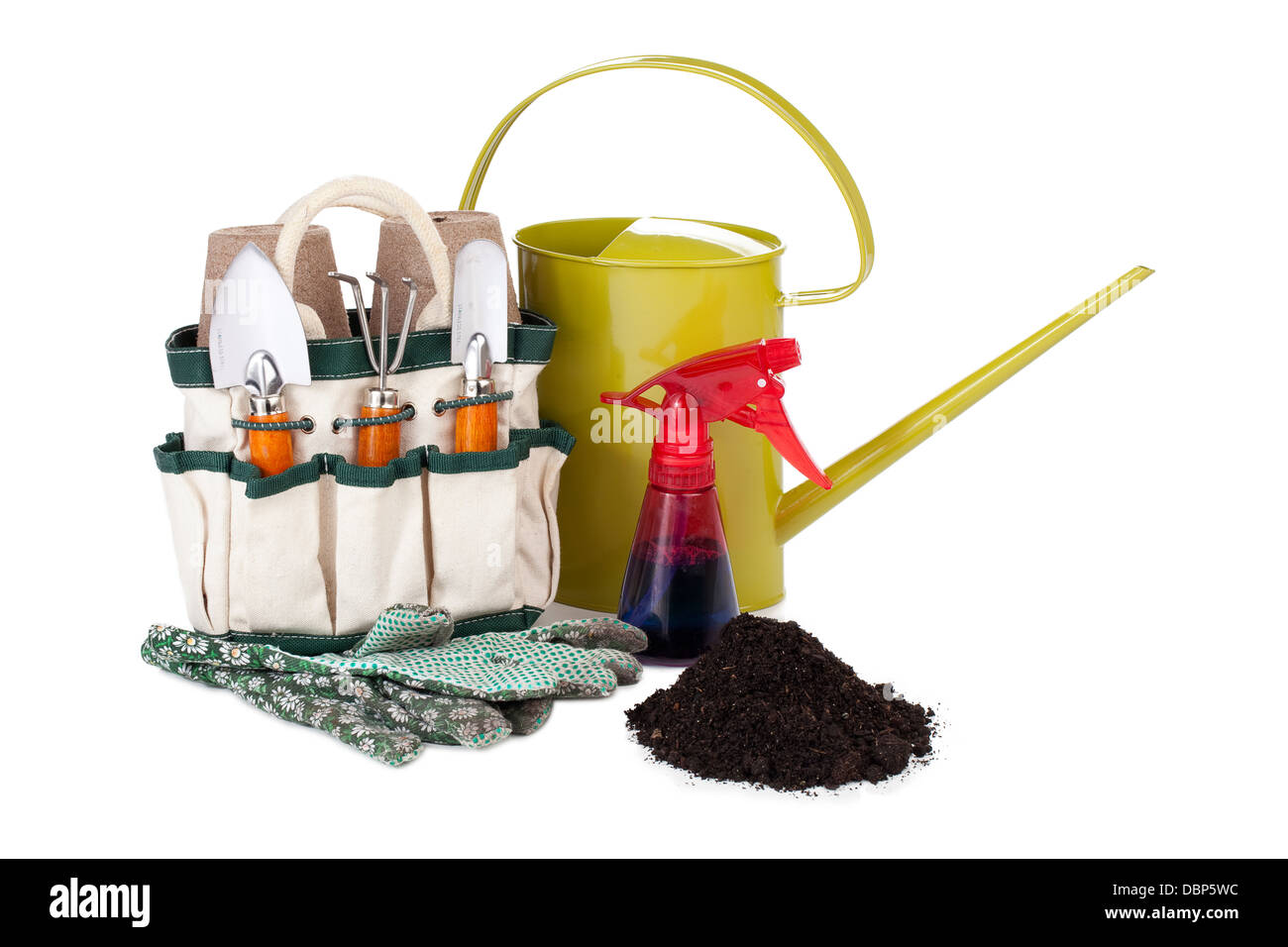 Utensili da giardinaggio impostato Foto Stock