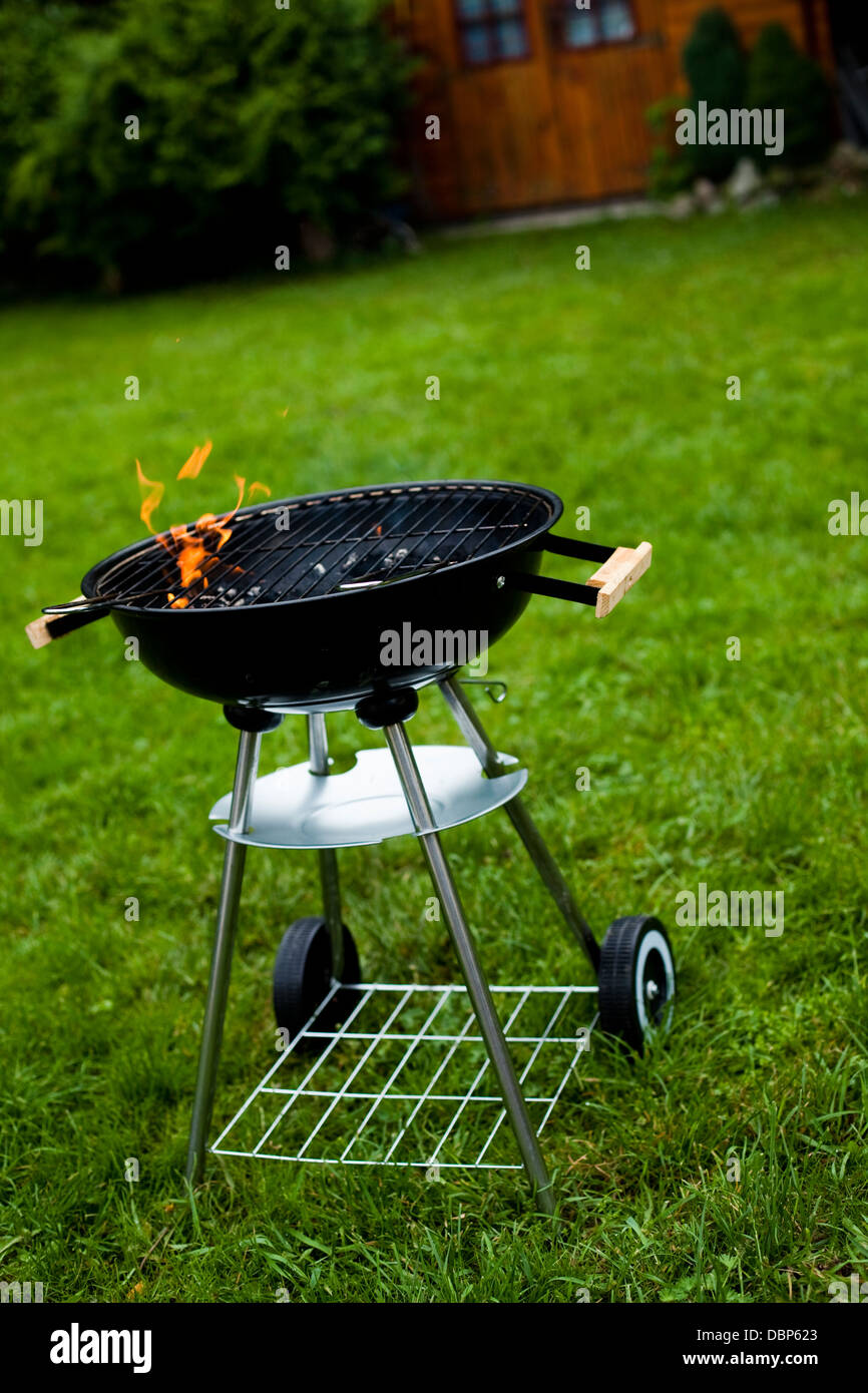 Fire, grill caldo Foto Stock