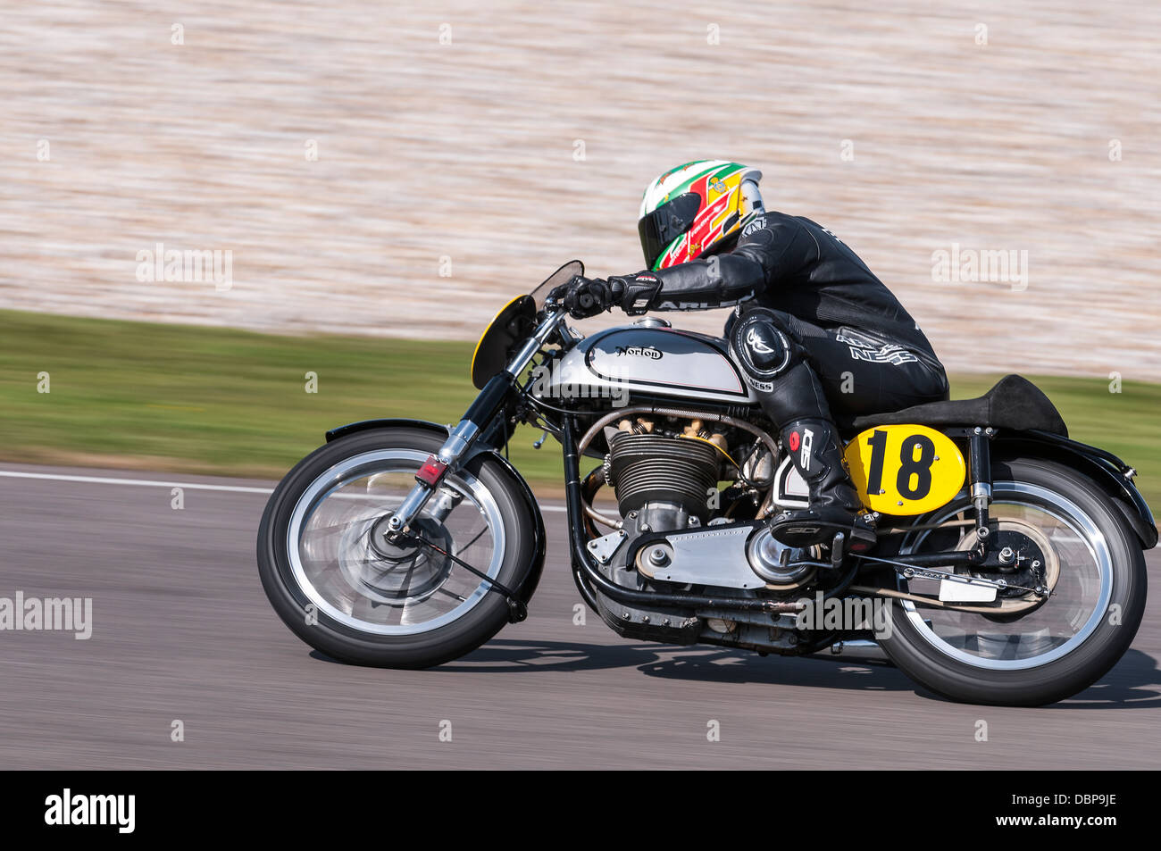 1952 Norton Manx al Goodwood 2012 Foto Stock