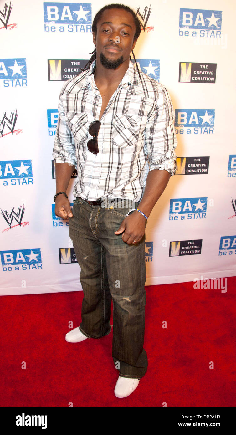 Kofi Kingston WWE SummerSlam del lancio di partito presso la struttura Andaz Hotel Los Angeles, California - 11.08.11 Foto Stock