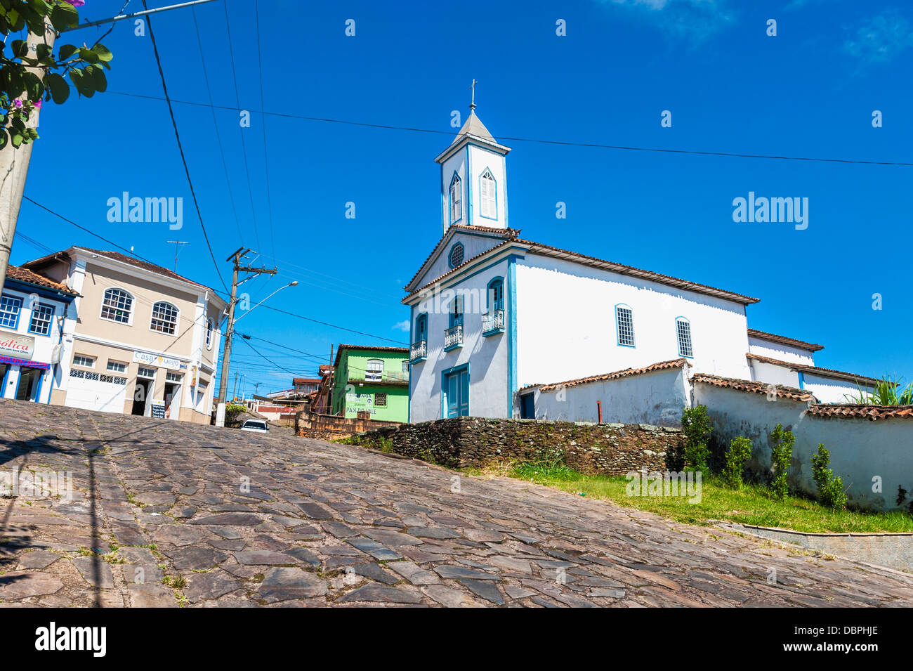 Nossa Senhora da Luz Chiesa, Diamantina, Sito Patrimonio Mondiale dell'UNESCO, Minas Gerais, Brasile, Sud America Foto Stock