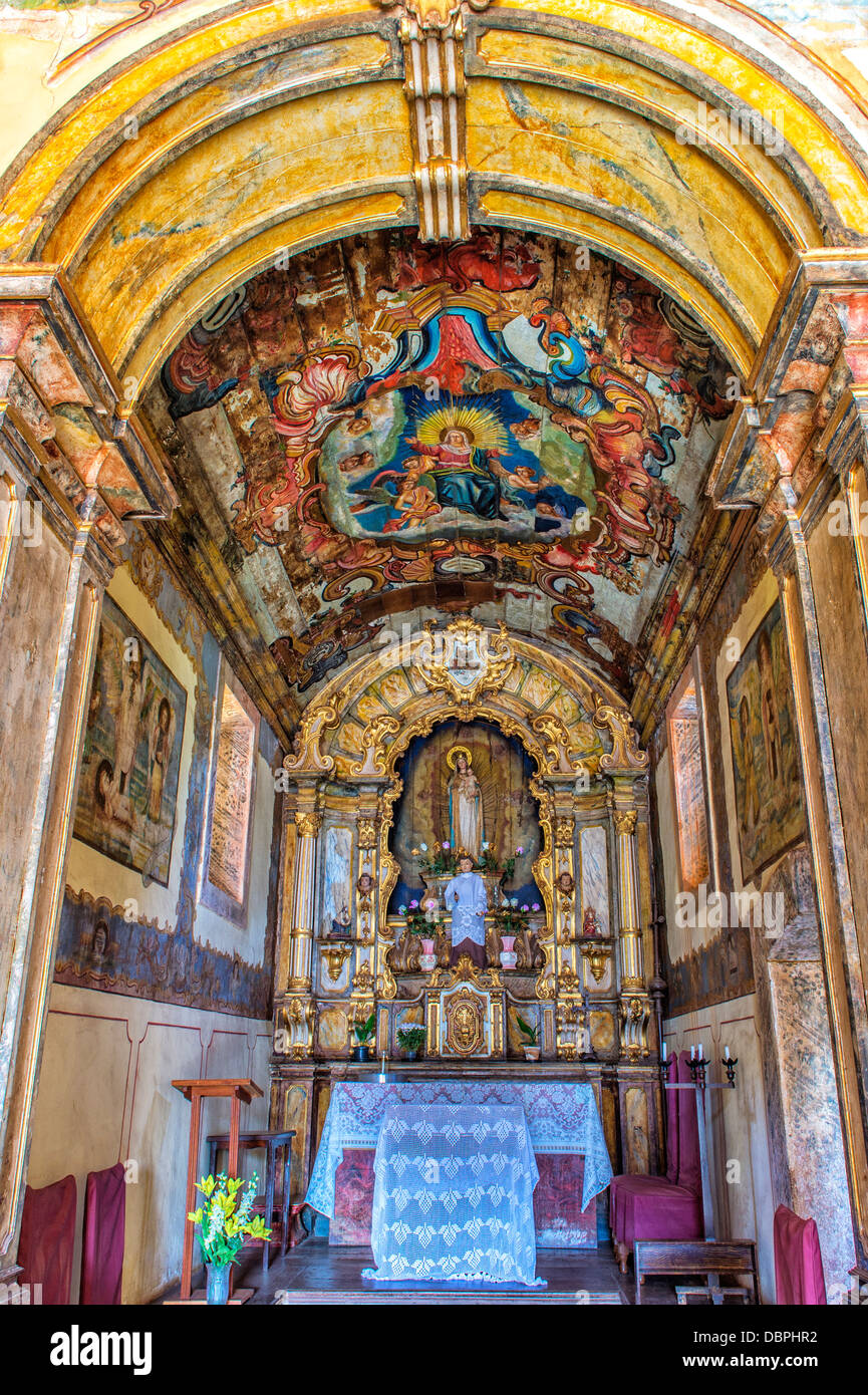 Interno della Capela de Nossa Senhora do Pilar, Sabara, Belo Horizonte, Minas Gerais, Brasile, Sud America Foto Stock