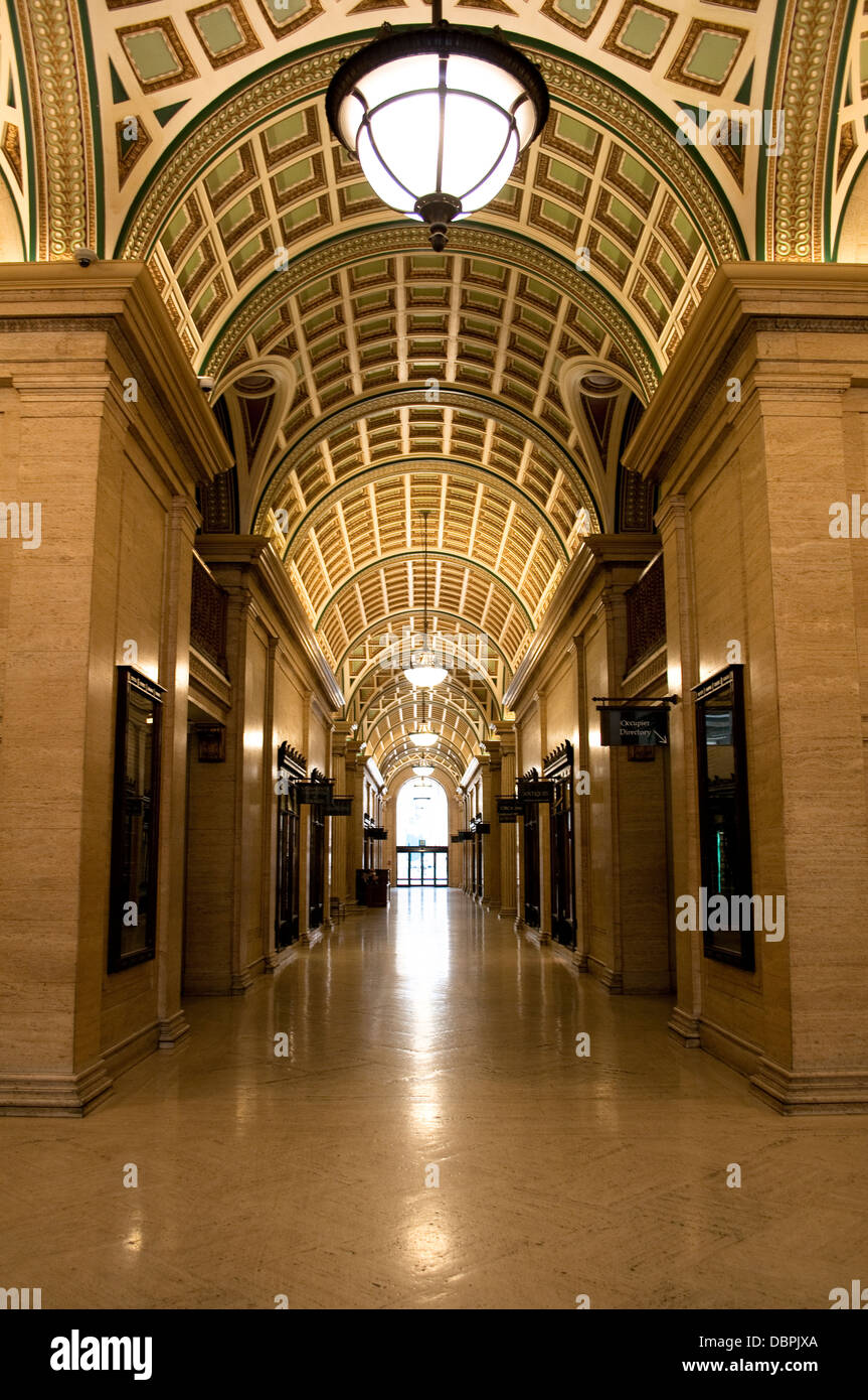 India edifici, galleria di negozi, Water Street, Liverpool, Regno Unito Foto Stock