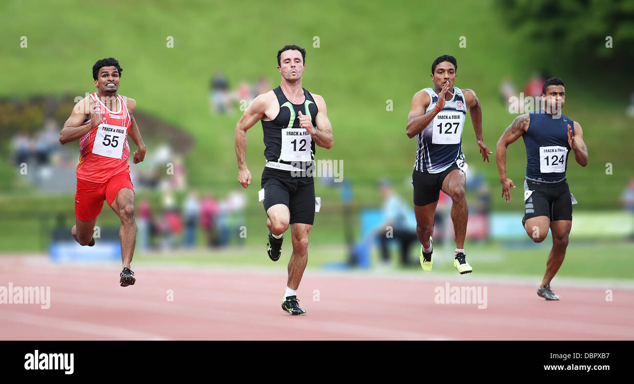 Belfast, Regno Unito. Il 2 agosto, 2013. WPFG 2013 - La via e il campo Giorno 1. La via e il campo eventi che si svolgono a Maria Peters via a Belfast - Foto da Kevin Scott / Scott Media Belfast/Alamy Live News Foto Stock