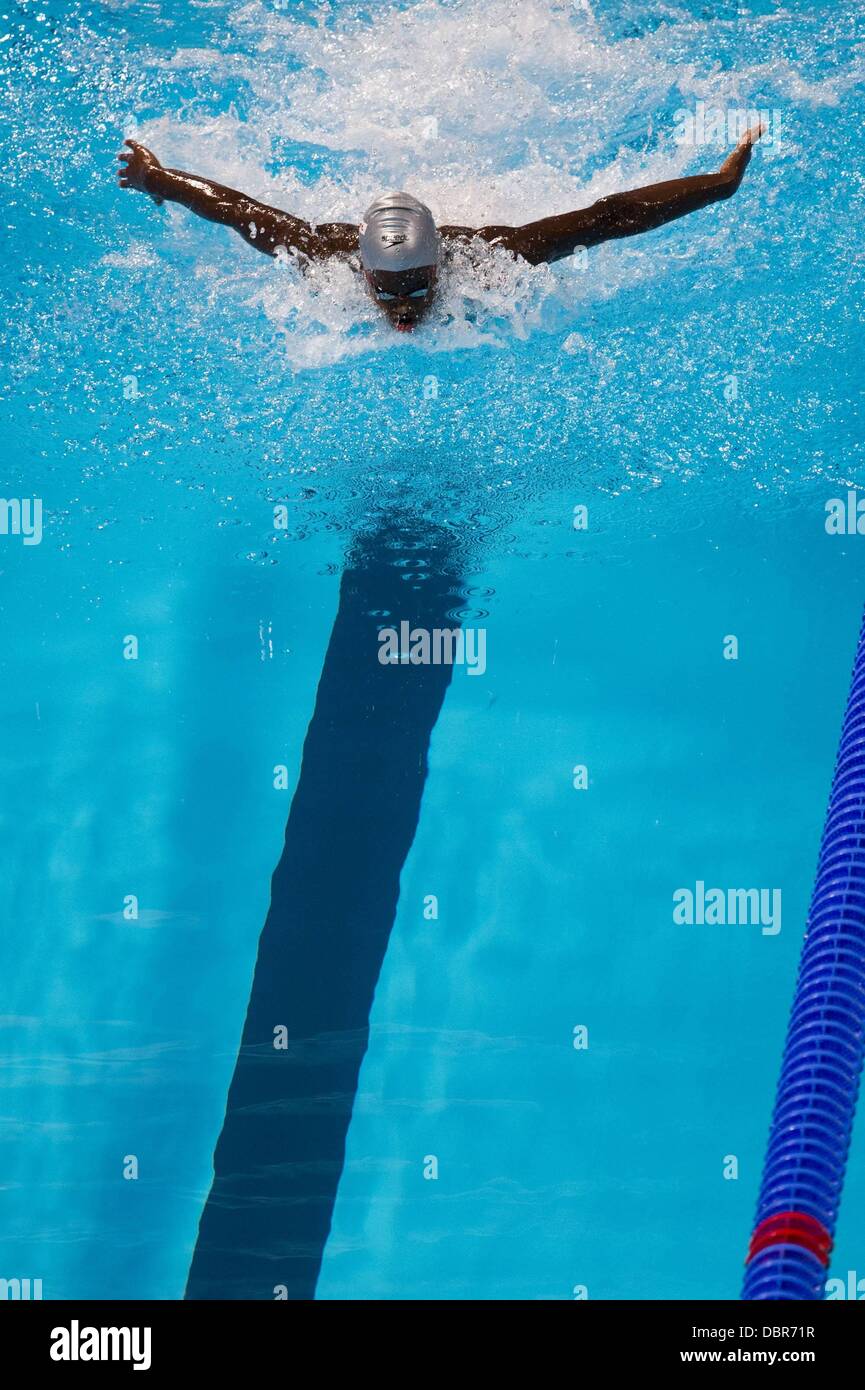 Barcellona Spagna. Il 2 agosto, 2013. 100 uomini a farfalla 15 FINA World Aquatics Championships Giorno 14 Nuoto riscalda il credito di Barcellona: Azione Plus immagini di sport/Alamy Live News Foto Stock