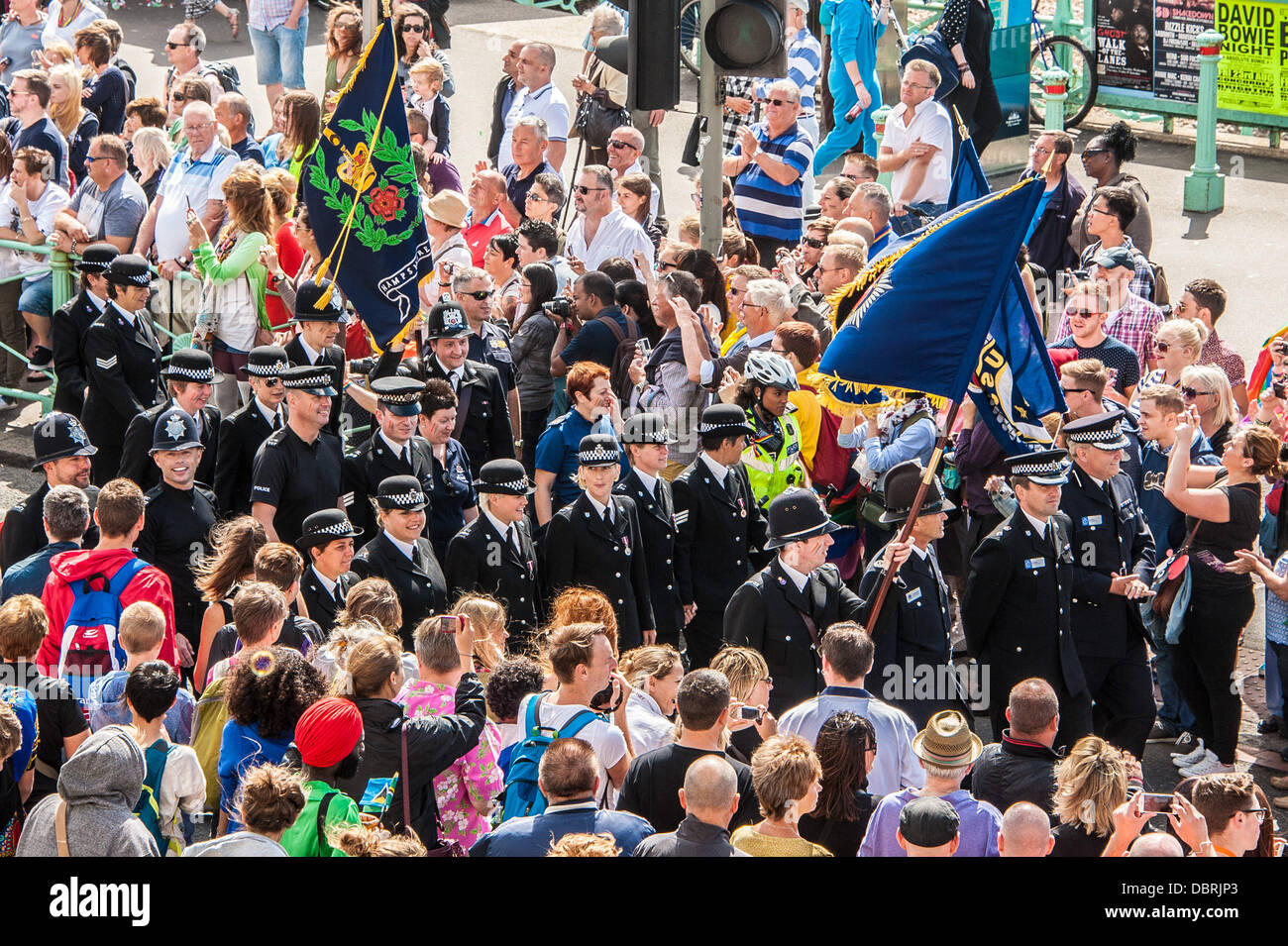 Brighton, Regno Unito. 3 Luglio, 2013. 2013 Pride Parade al Molo di Brighton, Brighton Photo credit: Julia Claxton/Alamy Live News Foto Stock