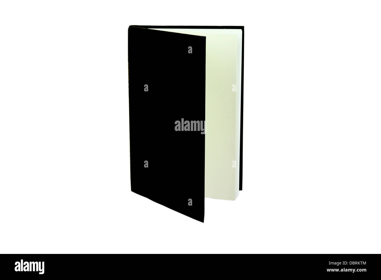 Blank hard cover libro isolato su bianco Foto Stock