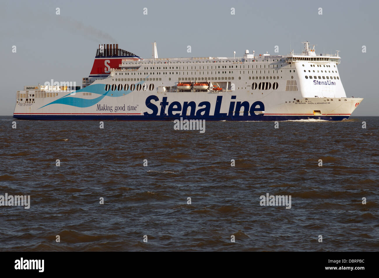 Stena Line Hollandica Mare del Nord del traghetto, Harwich, UK. Foto Stock
