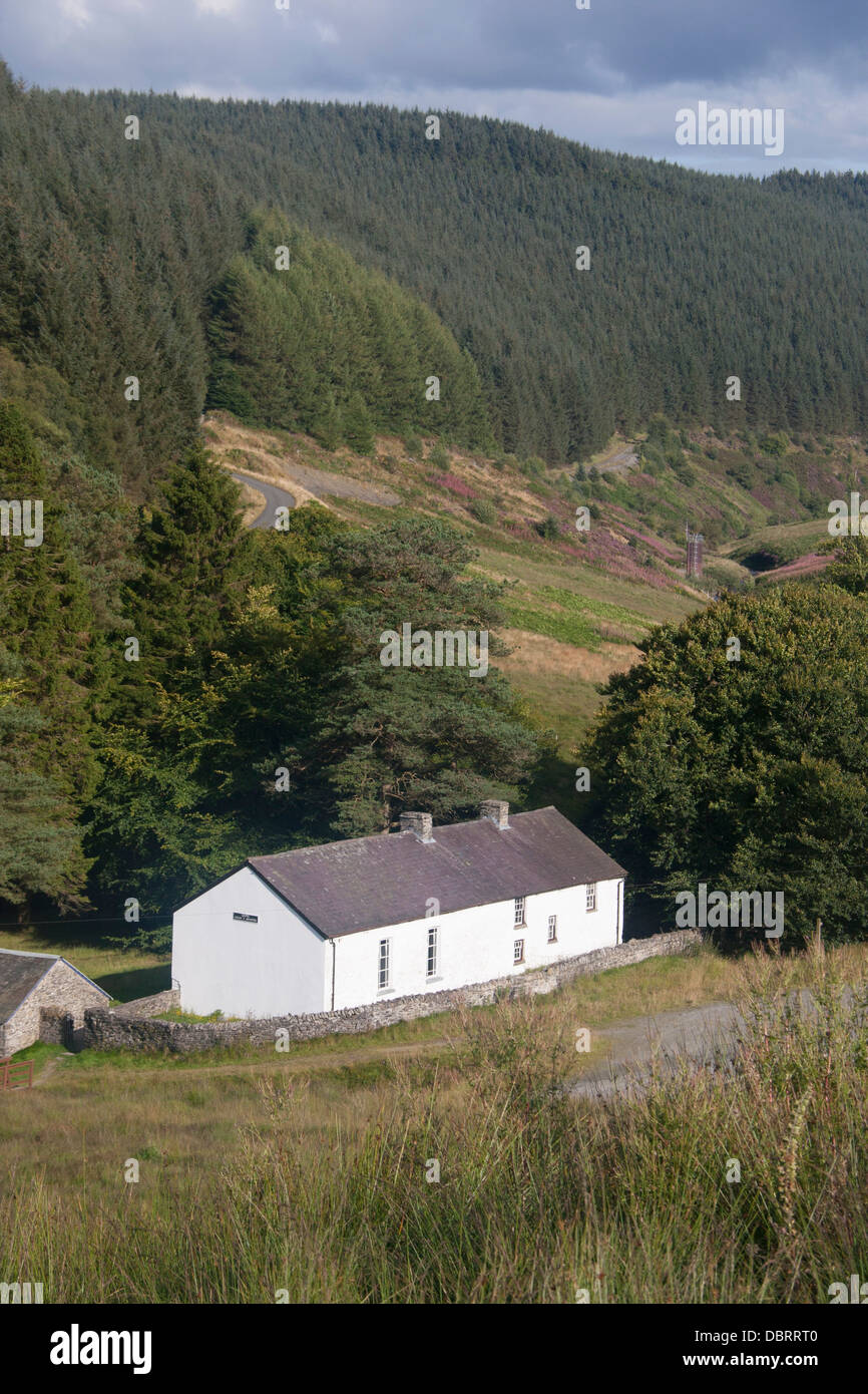 Capel Soar Mynydd y Remote anticonformista cappella in posizione isolata in montagna Ceredigion Mid Wales UK Foto Stock