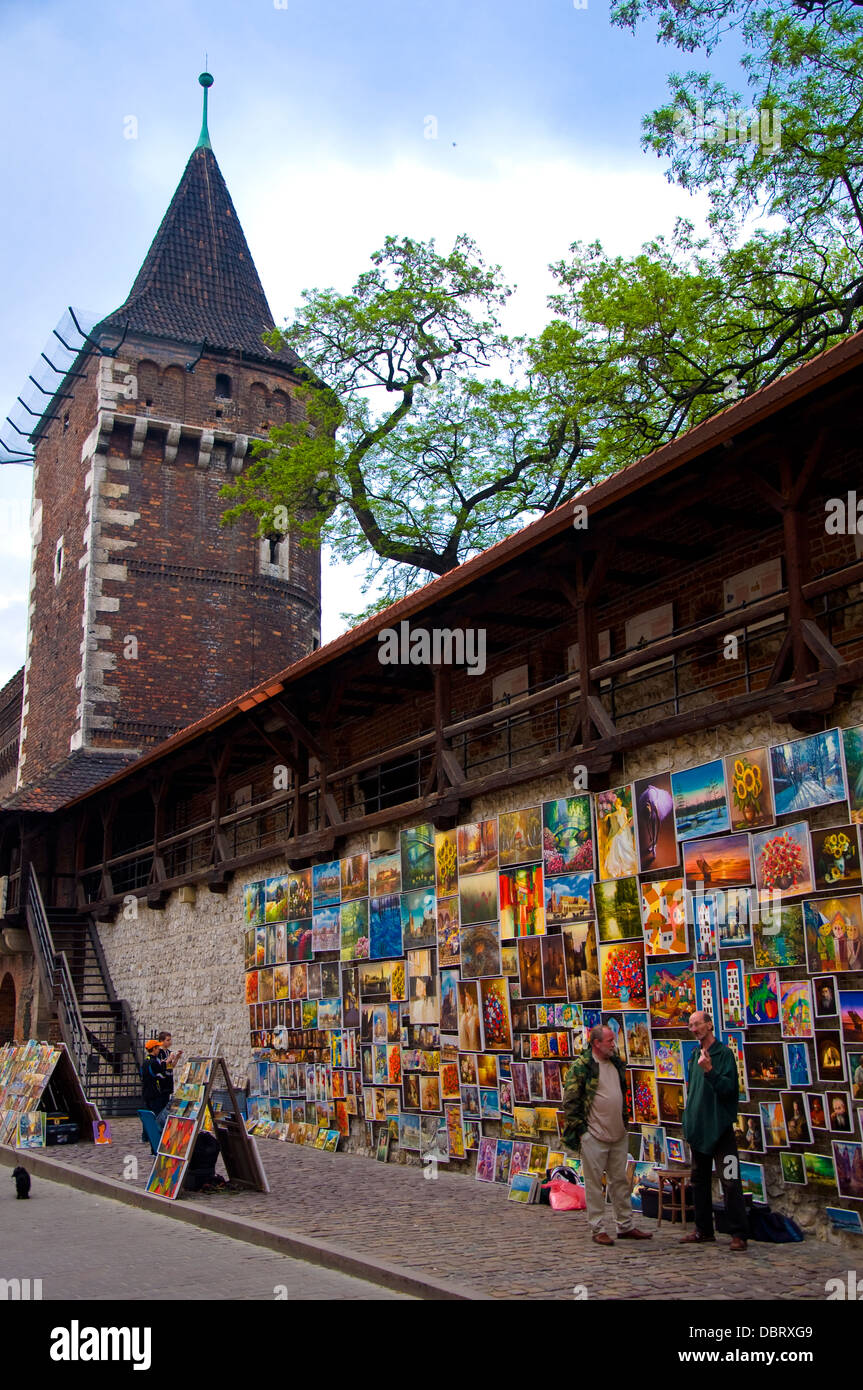 Arte per la vendita, Cracovia in Polonia Foto Stock