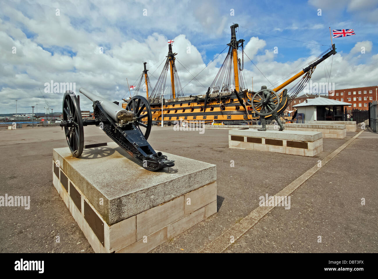 HMS Victory a Portsmouth Historic Dockyard Foto Stock