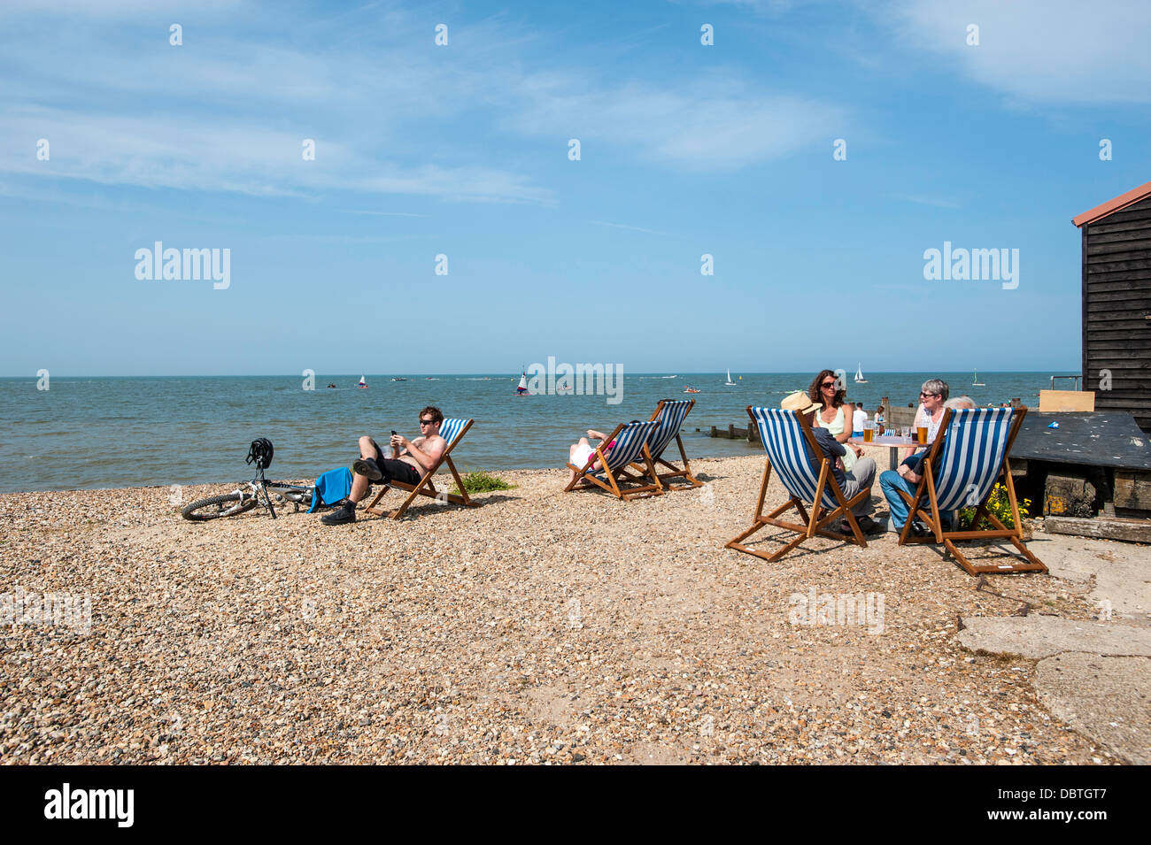 Whitstable mare lungomare mare Foto Stock