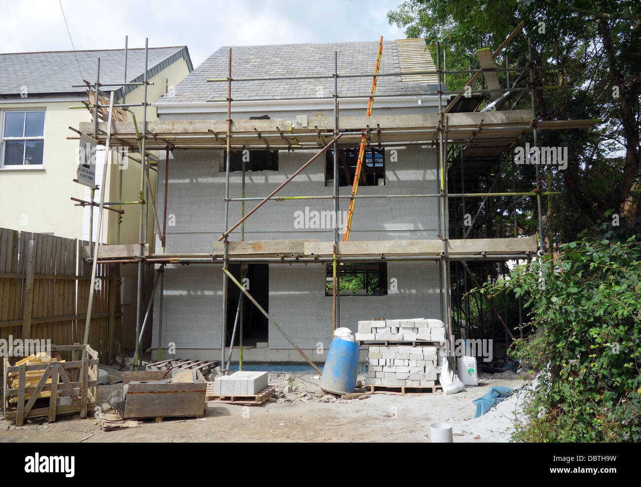 Una nuova casa in costruzione Foto Stock