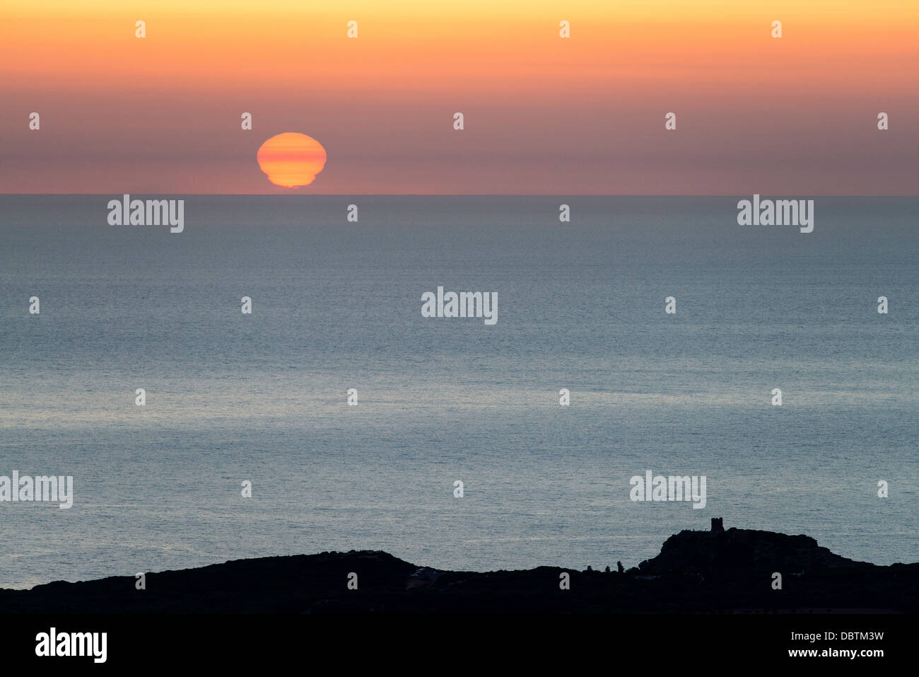 Alghero Porto Conte e Torre del Porticciolo Sardegna Italia Foto Stock
