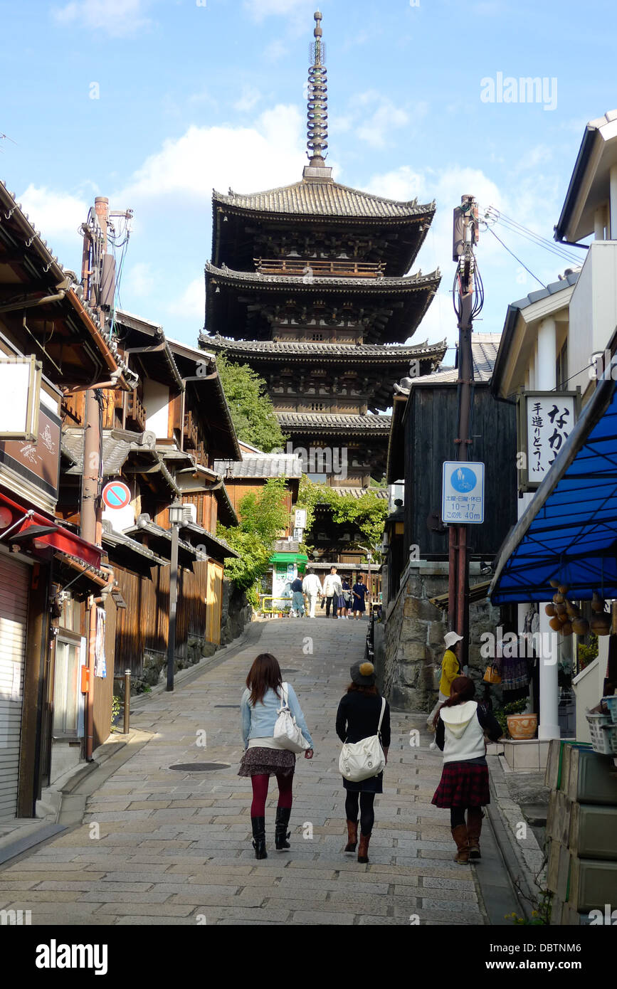 Yasaka Pagoda in Higashiyama, Kyoto, Giappone. Foto Stock