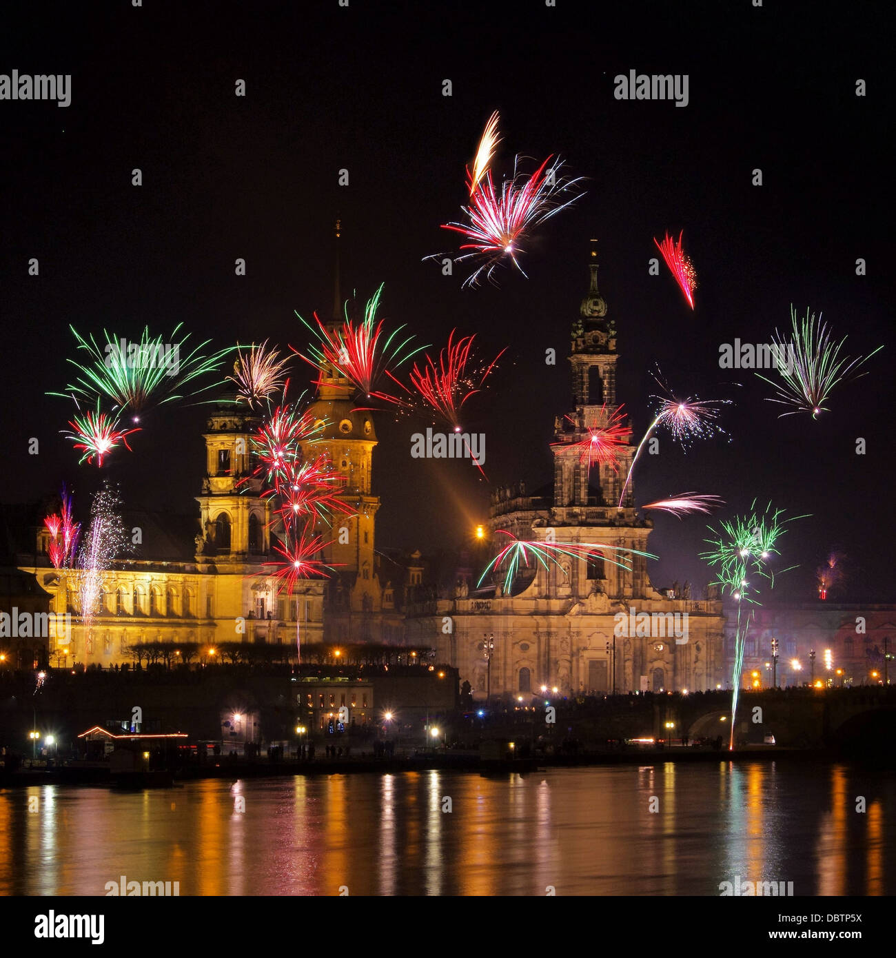 Feuerwerk Dresda - Dresden fuochi d'artificio 32 Foto Stock