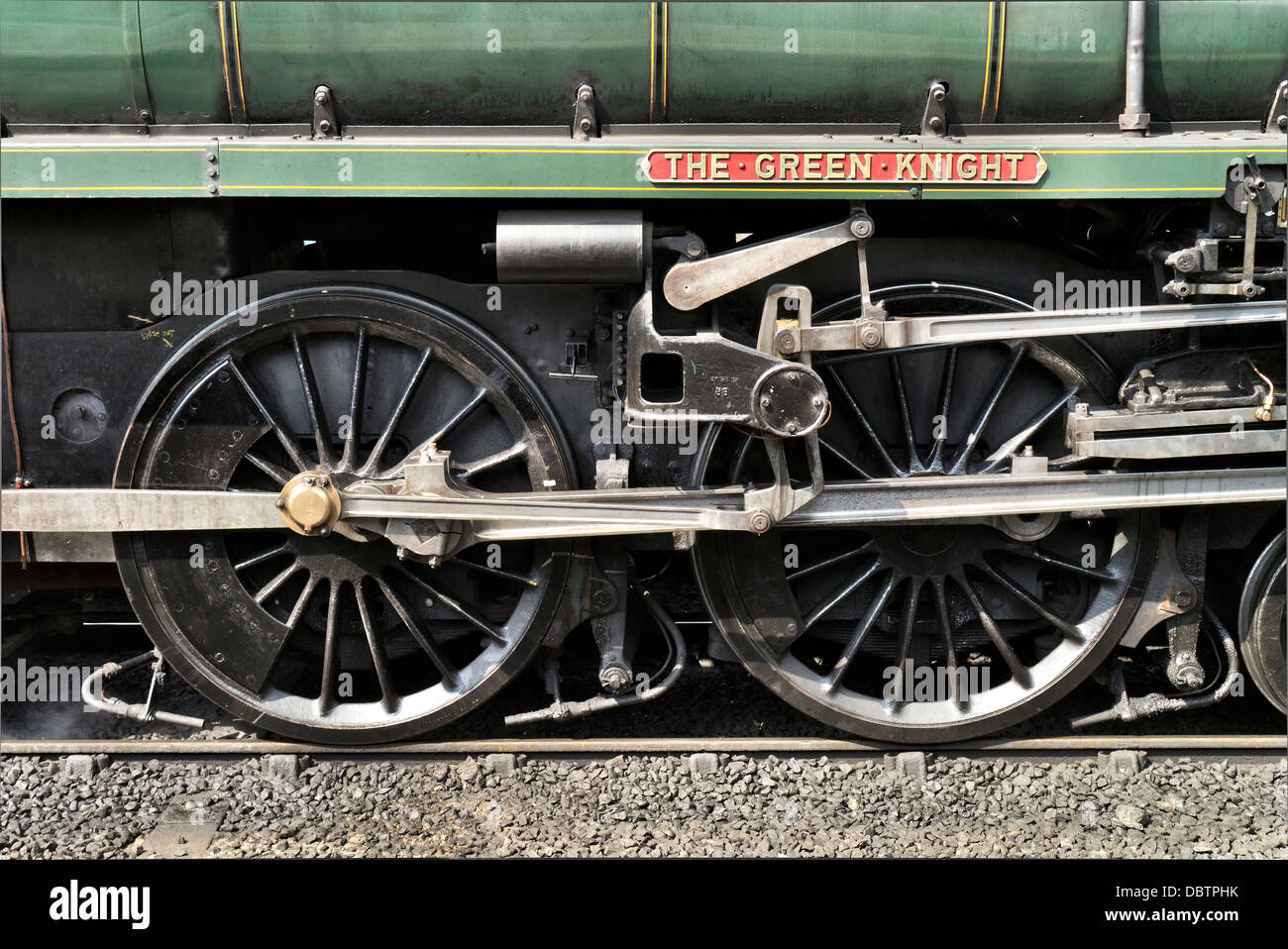 Il Cavaliere verde 73086 BR Classe Standard locomotore North Yorkshire Moors Railway Regno Unito Foto Stock