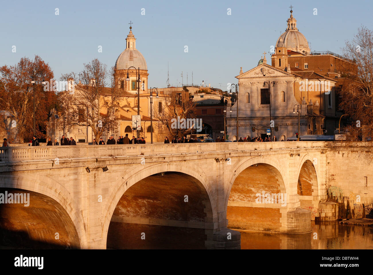 Cavour ponte sopra il fiume Tevere da Angelo Vescovali, Roma, Lazio, l'Italia, Europa Foto Stock