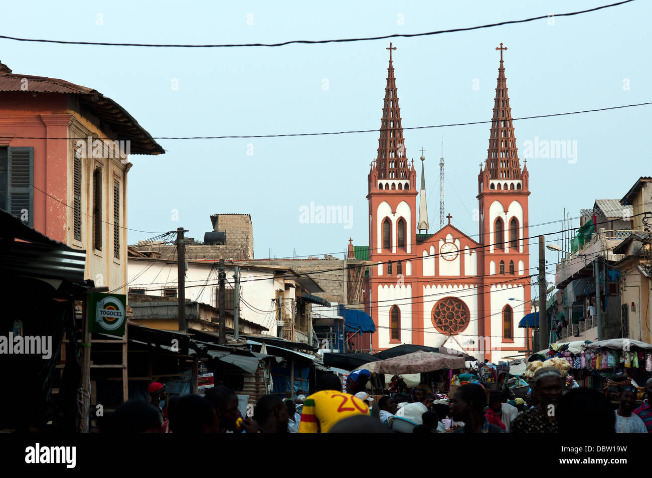 Tedesco Cattedrale coloniale, Lomé, Togo Foto Stock