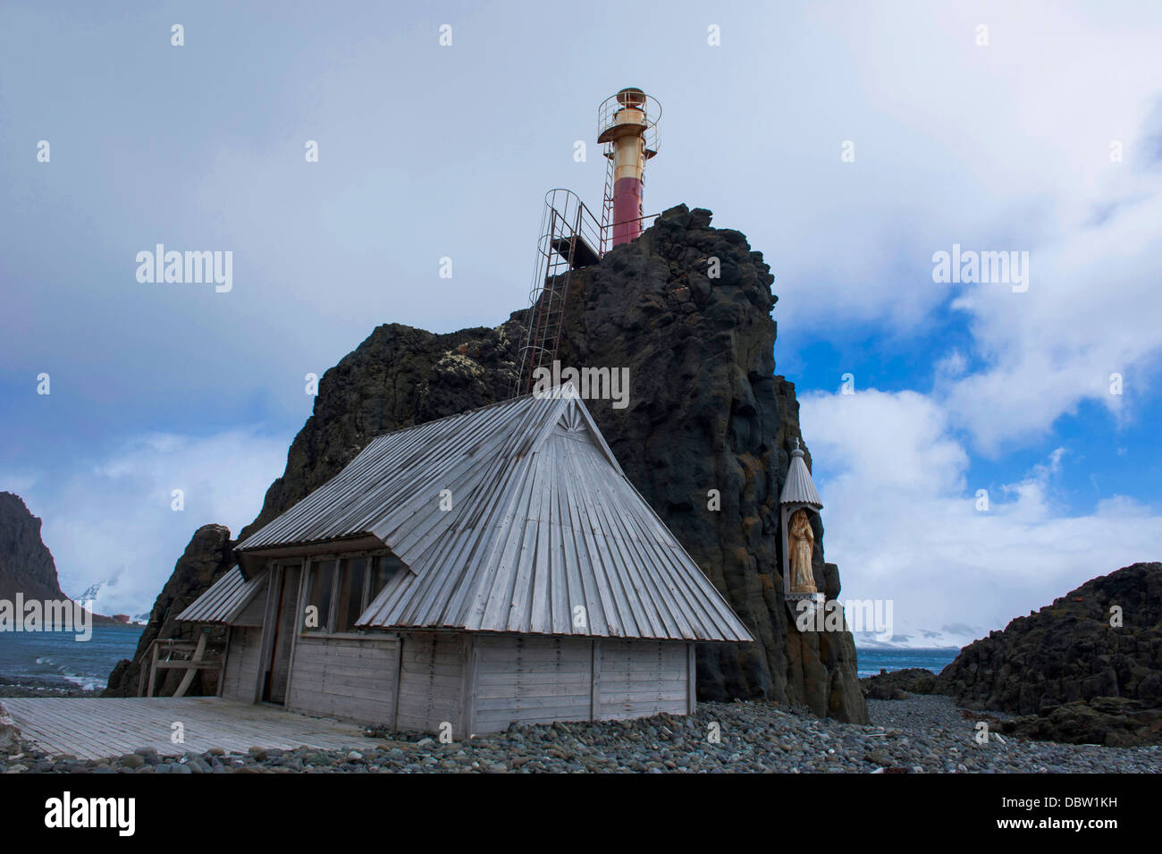 Henryk Arctowski Polish stazione antartica, sull'isola King George, a sud le isole Shetland, Antartide Foto Stock