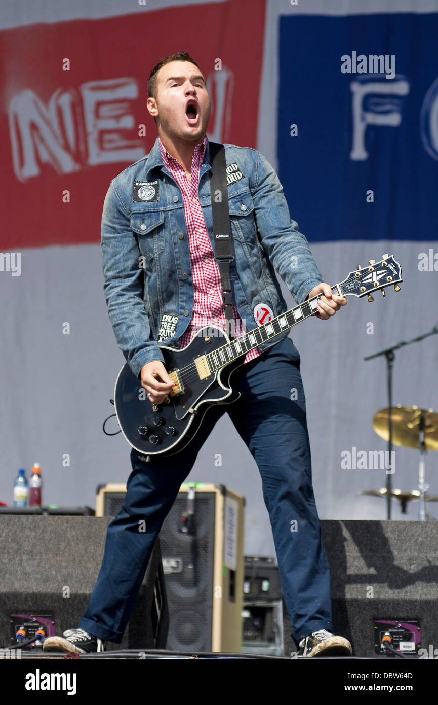 New Found Glory festival di Leeds a Bramham Park - Giorno 2 West Yorkshire, Inghilterra - 27.08.11 Foto Stock