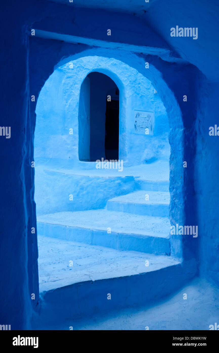 Chefchaouen, Rif regione. Il Marocco.il Nord Africa. Foto Stock