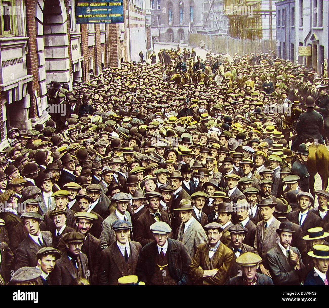 A Londra il reclutamento di ufficio durante WW1 Foto Stock