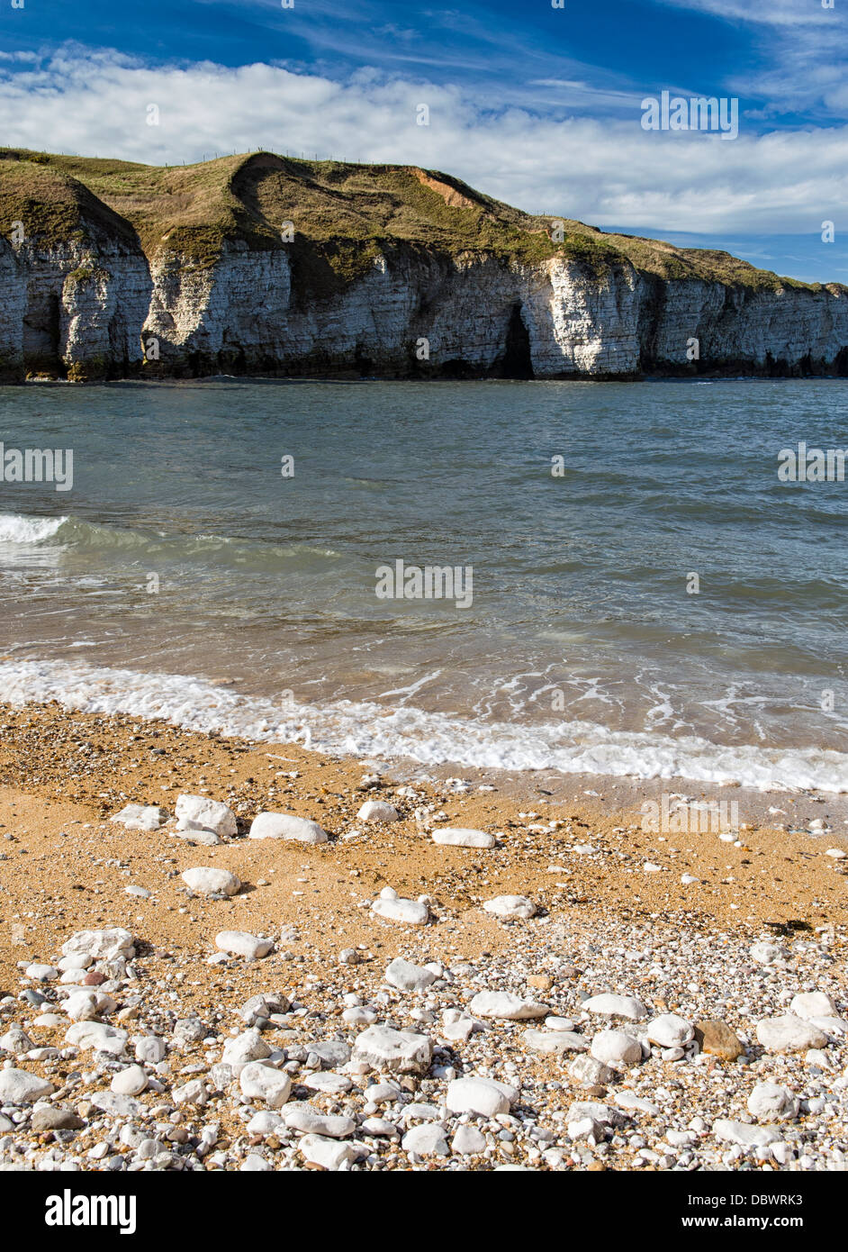 Flamborough Beach, nello Yorkshire, Regno Unito, Foto Stock