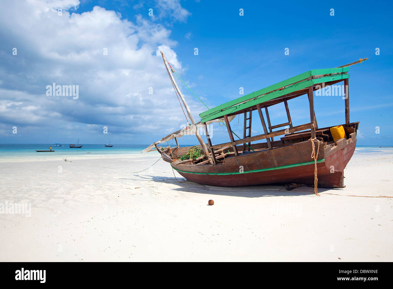 Spiaggia di Zanzibar Foto Stock