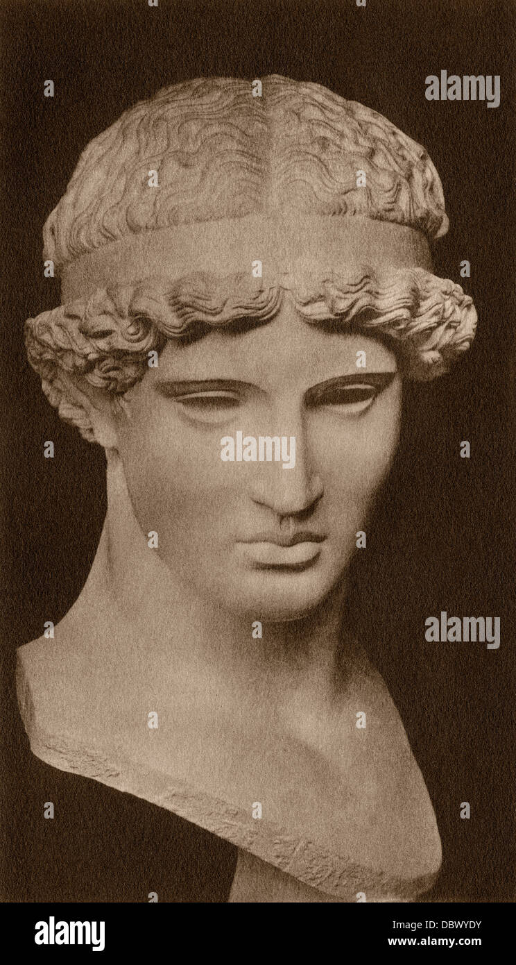 Testa del Lemnian Athena, dopo la statua originale da Fidia. Helios Foto Stock