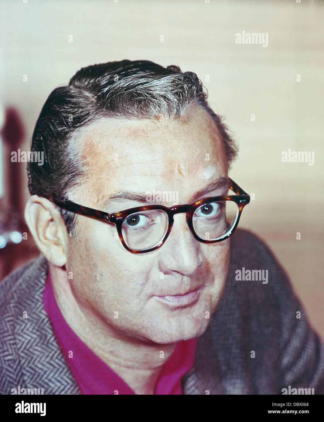 Anni sessanta ritratto di Steve Allen televisione americana personalità, comico, compositore, attore, scrittore Foto Stock