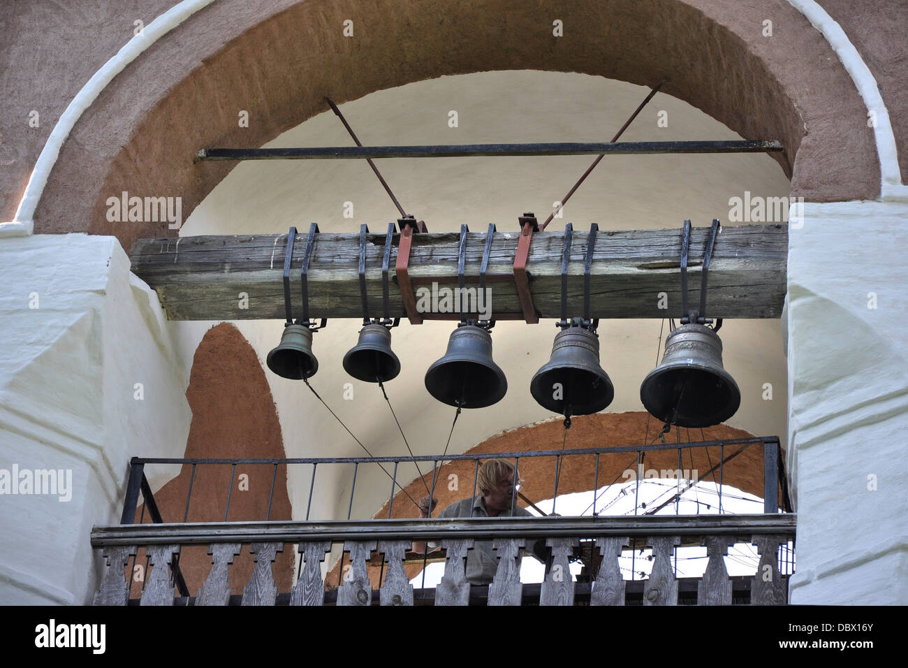 Russia, Golden Ring, Suzdal, campane suoneria Foto Stock