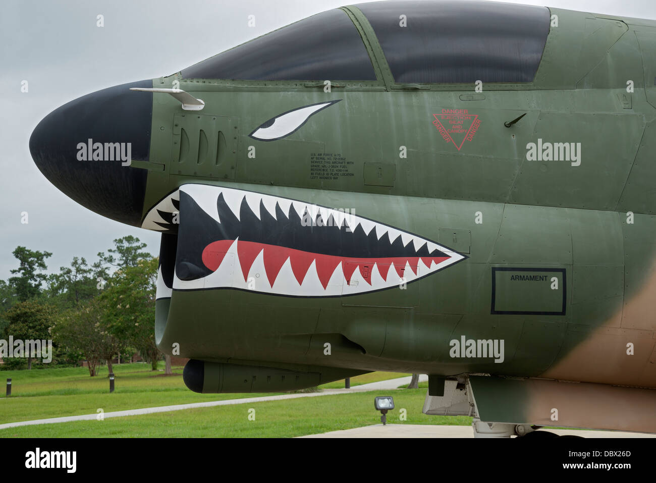 Vintage U.S. Air Force aeroplani a Moody Air Force Base in Valdosta Georgia. Foto Stock