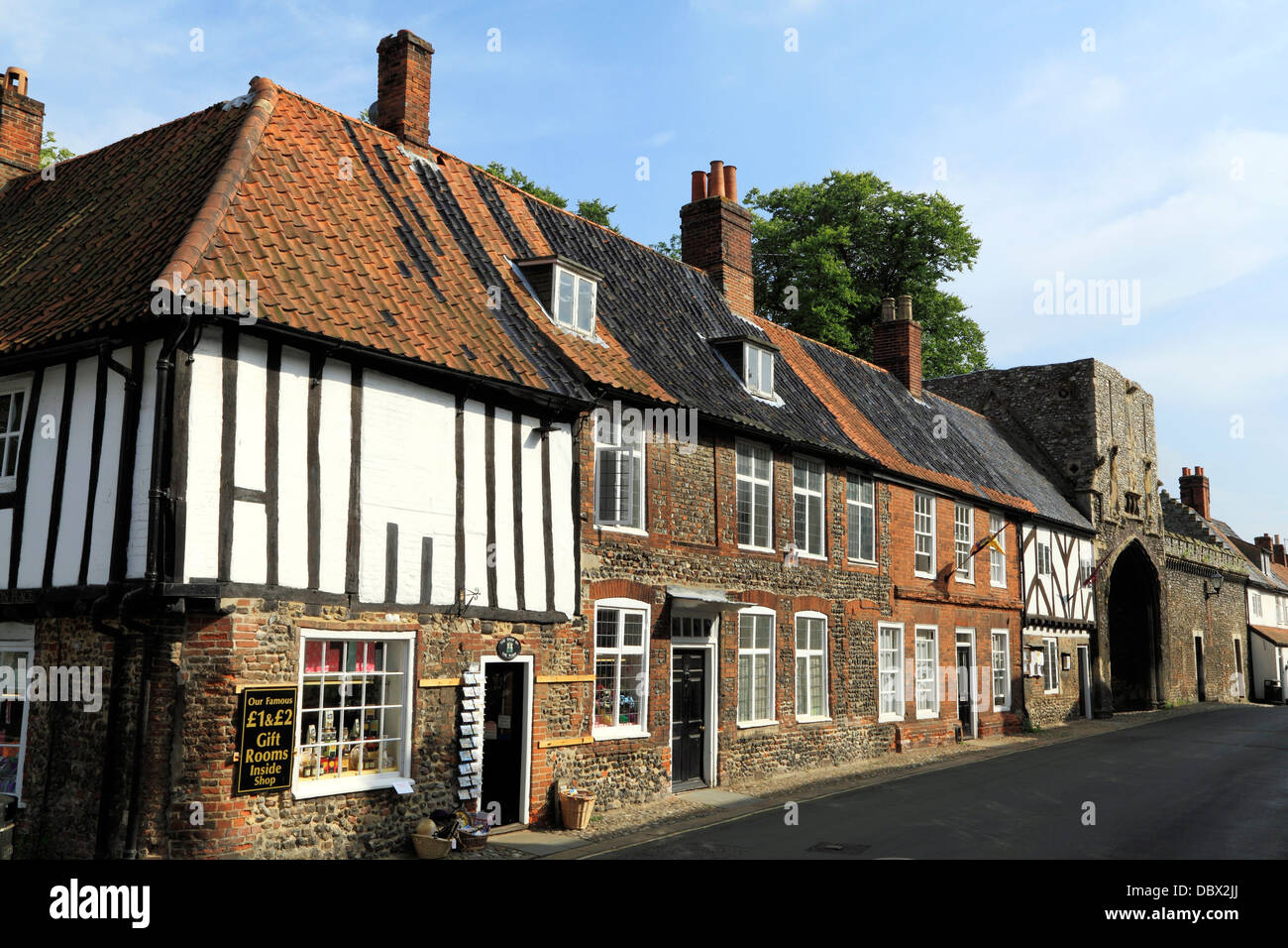 Walsingham, Norfolk, High Street negozi, Inghilterra, Regno Unito, città inglese città Foto Stock