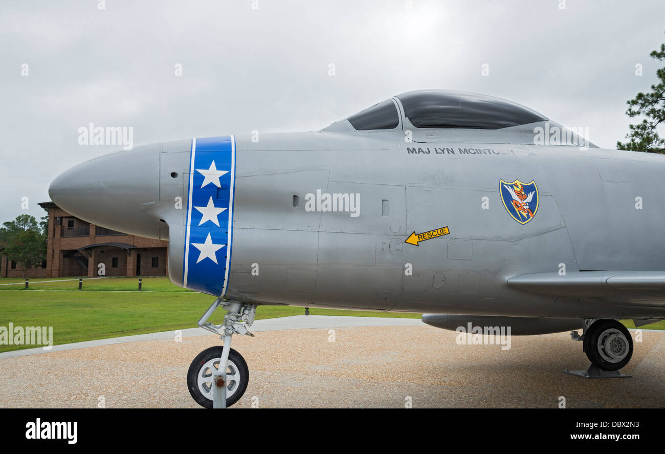 Vintage U.S. Air Force aeroplani a Moody Air Force Base in Valdosta Georgia. Foto Stock