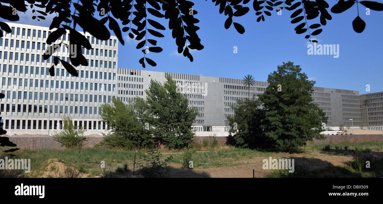 Vista del futuro della sede estera tedesca servizio di intelligence BND (Federal Intelligence Service) di Berlino, Germania, 05 agosto 2013. Foto: Annibale /dpa Foto Stock