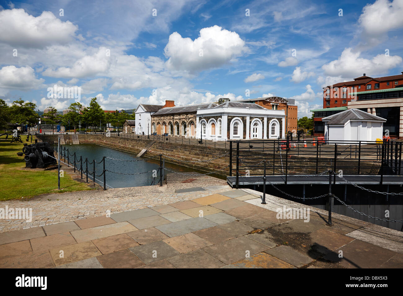 Clarendon dock Belfast Irlanda del Nord Regno Unito Foto Stock