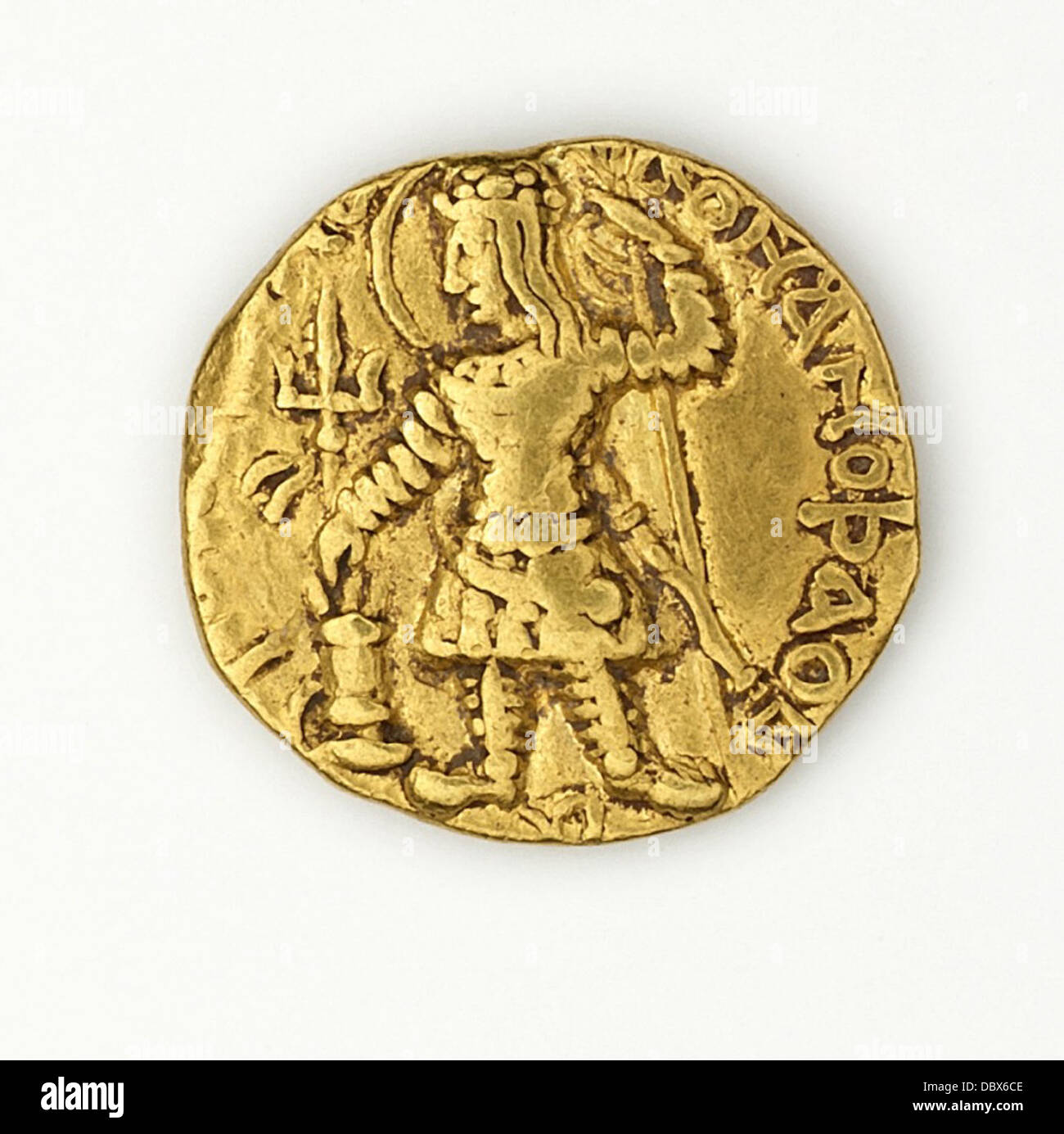 Trimestre Dinar di Vasudeva I o II M.77.56.19 (2 di 2) Foto Stock