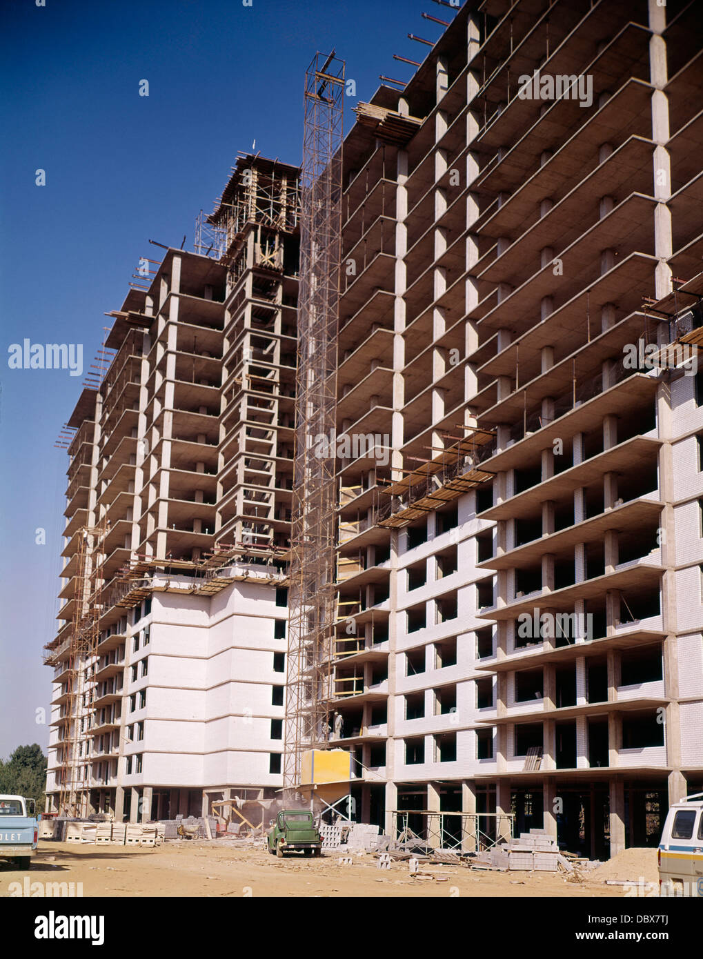 Anni Settanta appartamento edificio in costruzione la PLAZA TOWERS CHERRY HILL NJ Foto Stock