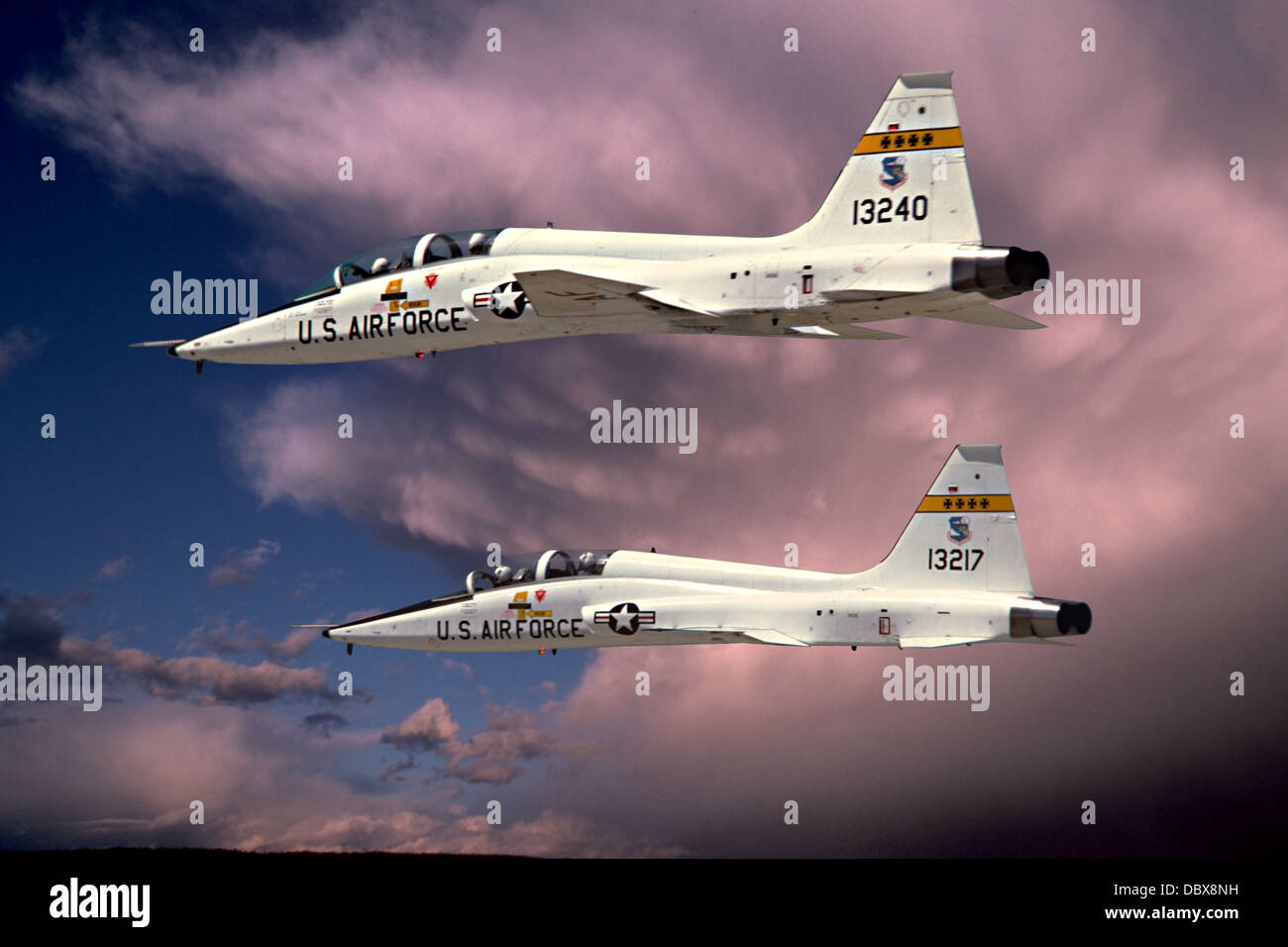 Due USAF T-38 artigli battenti Foto Stock