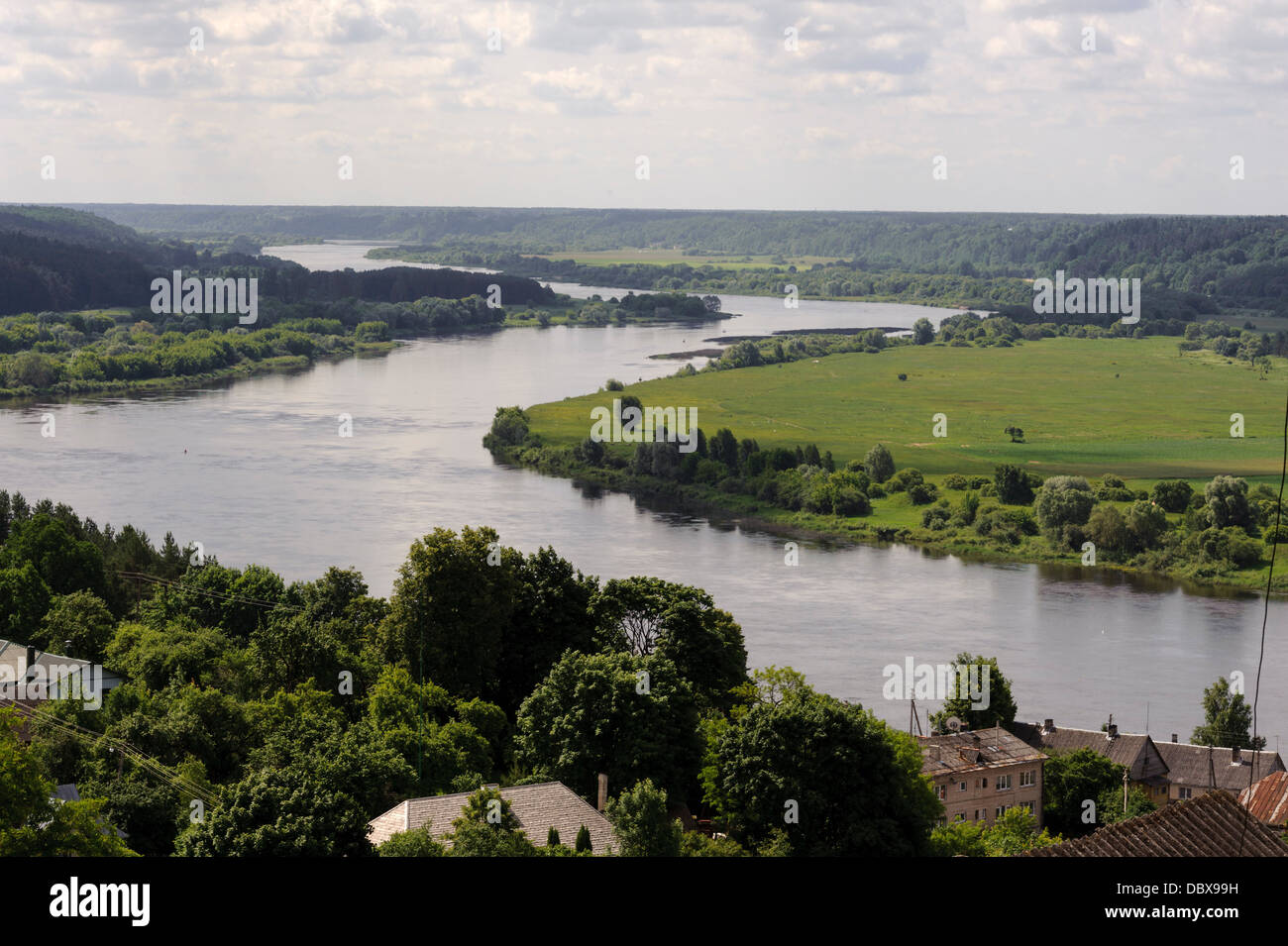 Fiume Nemunas in Vilkija, Lituania, Europa Foto Stock