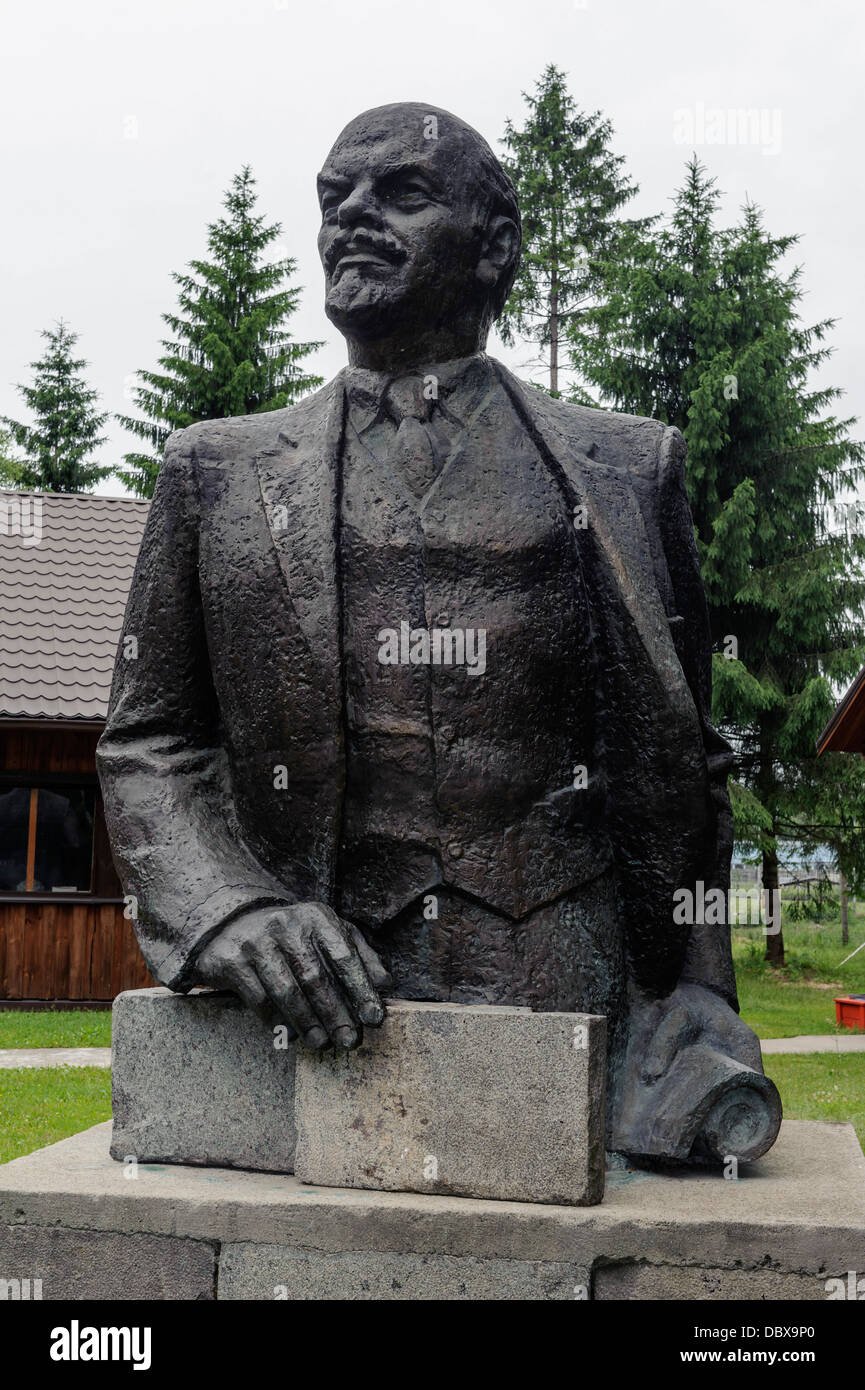 Lenin in esposizione Grutas-Park, Lituania, Europa Foto Stock