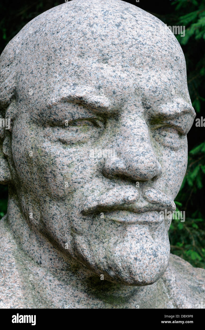 Lenin in esposizione Grutas-Park, Lituania, Europa Foto Stock