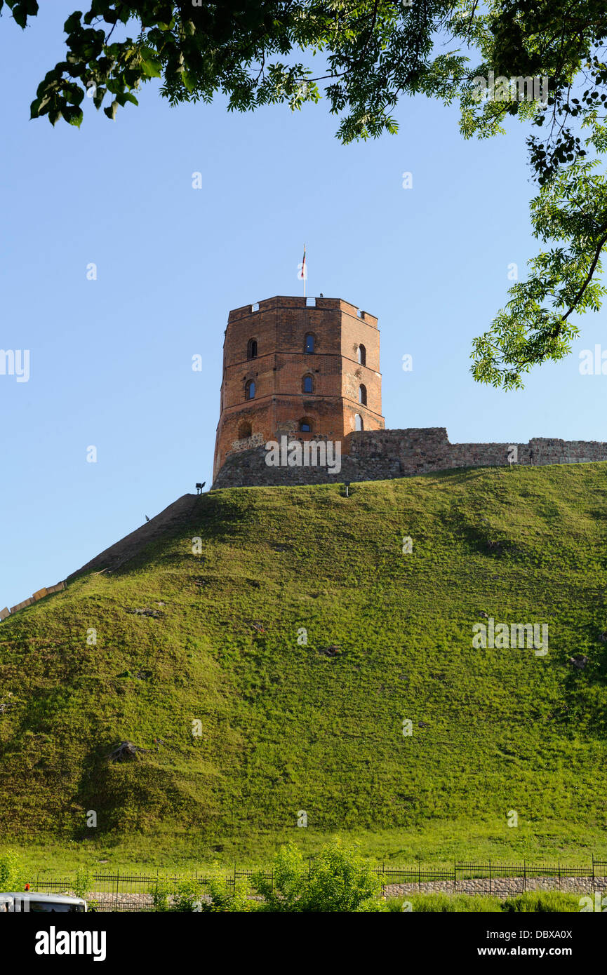 Gediminas-Tower a Vilnius, in Lituania, in Europa, l'UNESCO World-Heritage Foto Stock