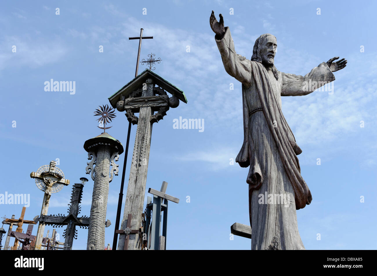 Montagna di croci nei pressi di Siauliai, Lituania Foto Stock