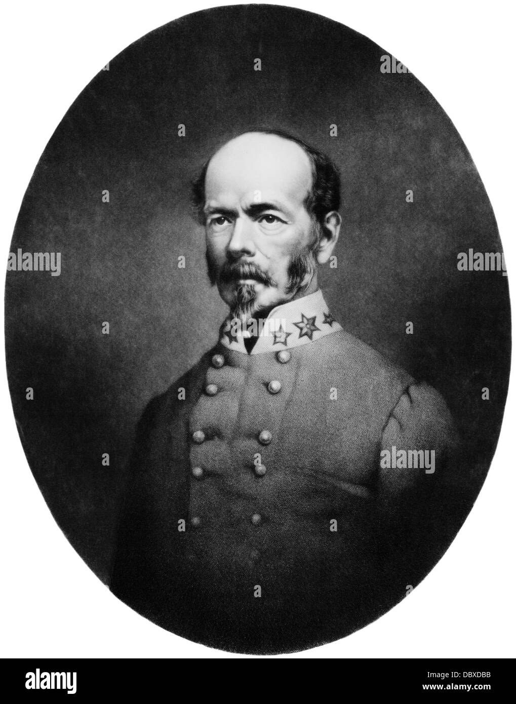 1800s 1860 RITRATTO DI GIUSEPPE E JOHNSTON GENERALE STATI CONFEDERATI esercito ha anche combattuto IN SEMINOLE GUERRE E messicano guerra americana Foto Stock