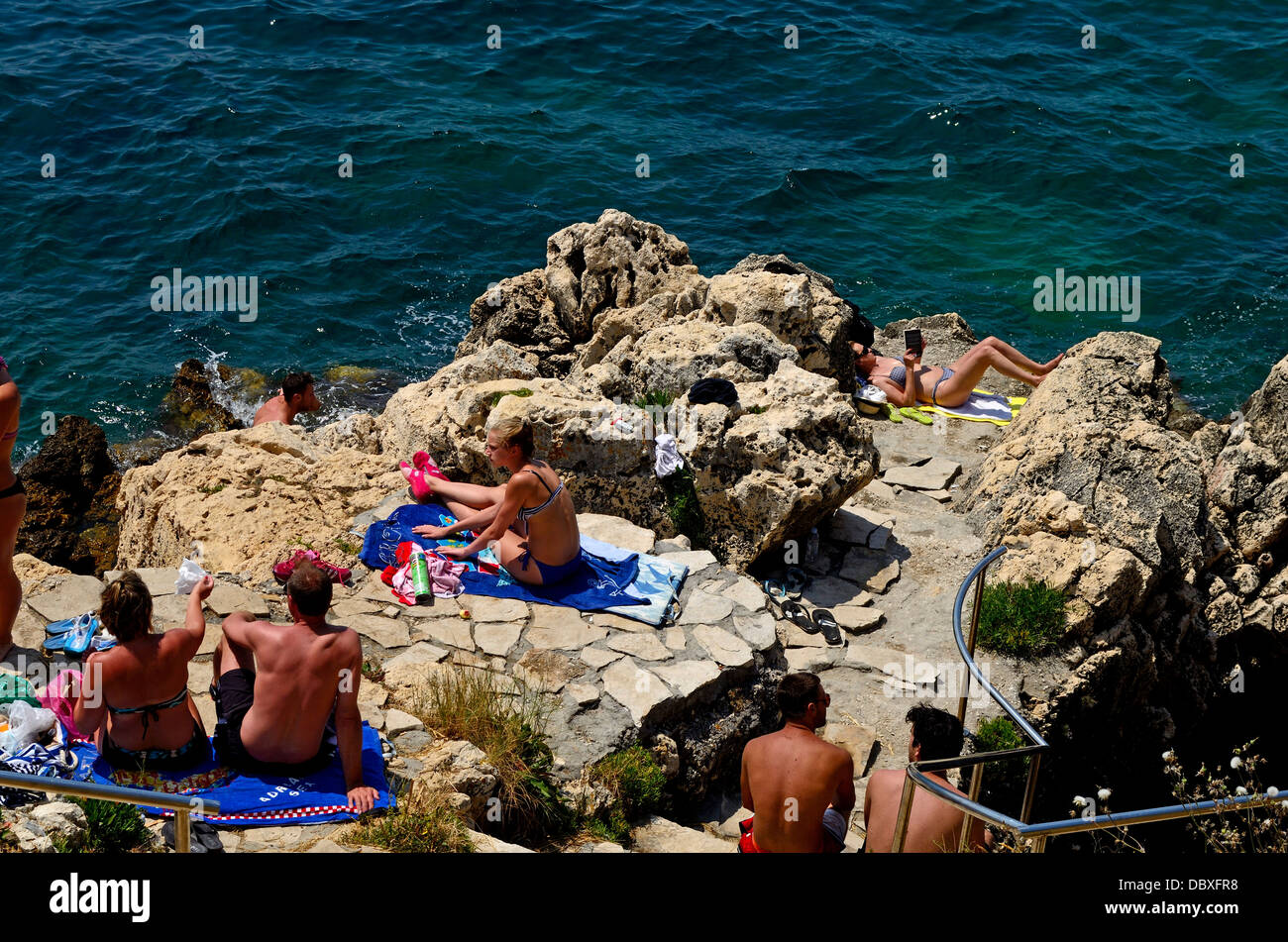 Rovinj beach immagini e fotografie stock ad alta risoluzione - Alamy