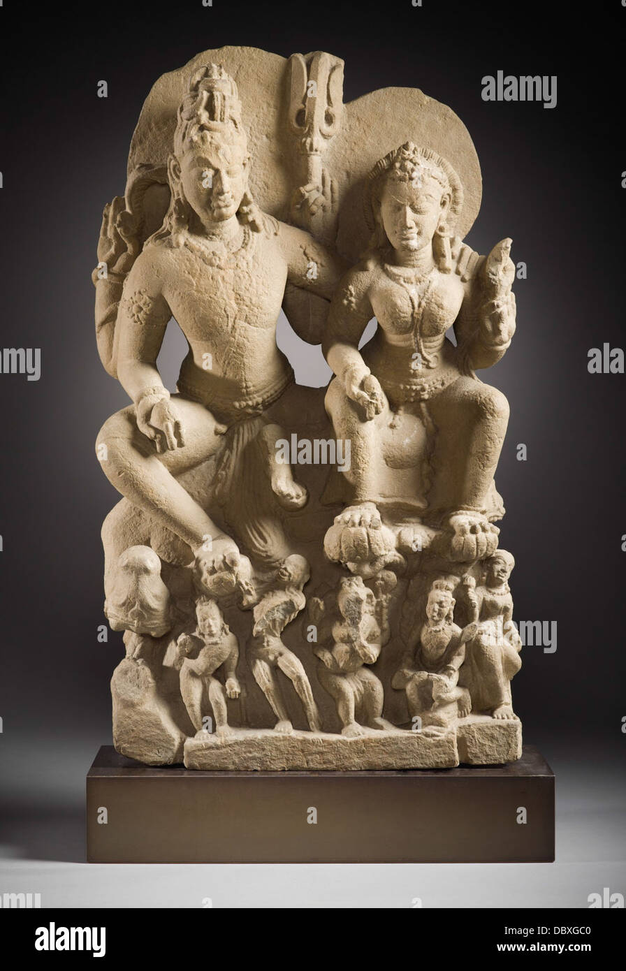 Umapati (Shiva, il Padre primordiale Dio e Uma, la Grande Dea Madre) M.72.53.2 (1 di 16) Foto Stock