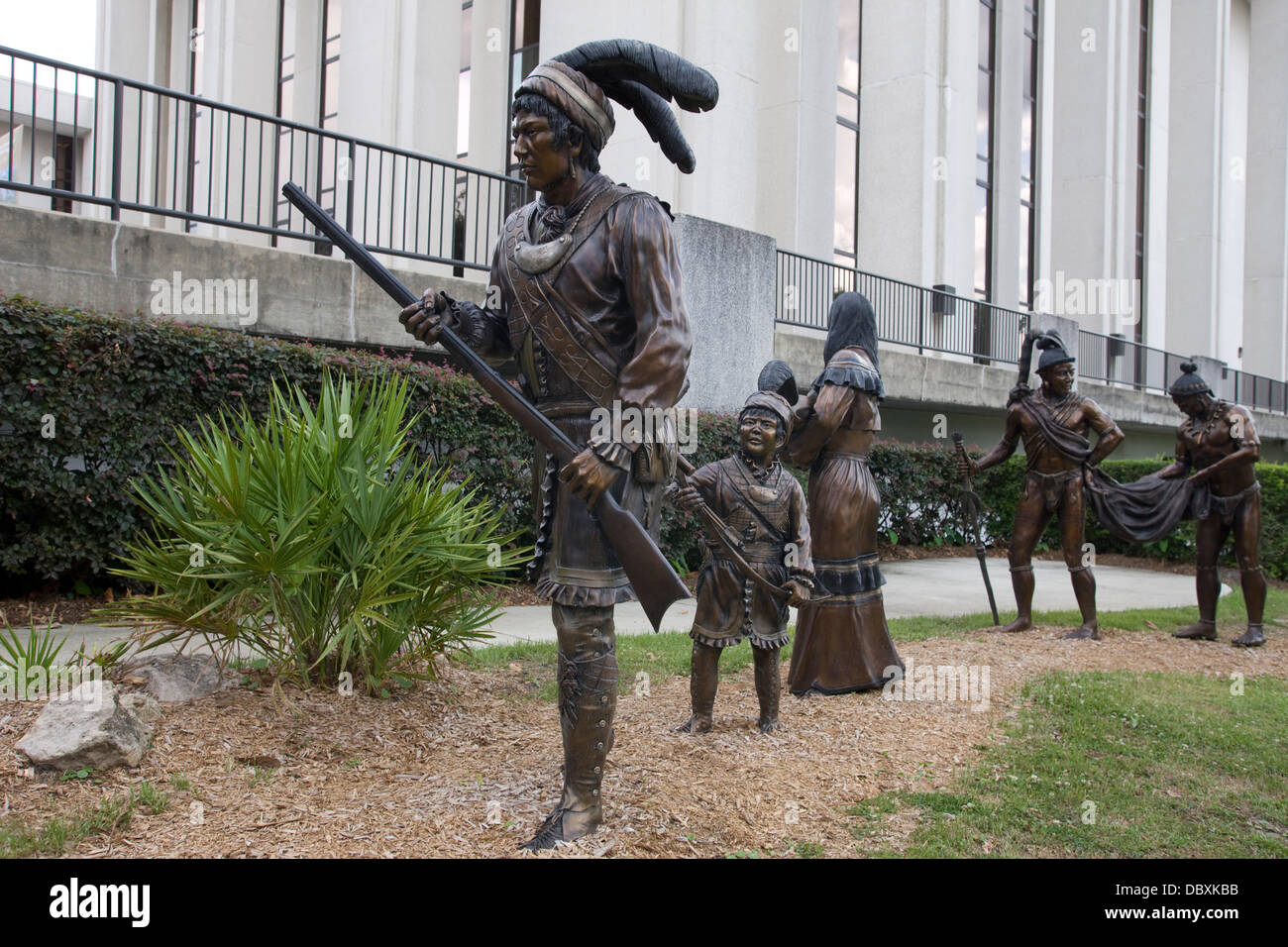 ROYALTY American Indian Heritage scultura (©BRADLEY COOLEY 2007) MUSEO DI STORIA DELLA FLORIDA Tallahassee, Florida USA Foto Stock